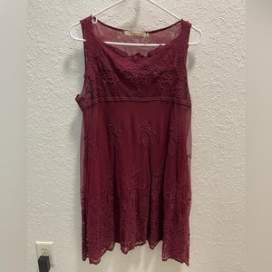 Chelsea & Violet burgundy lace top